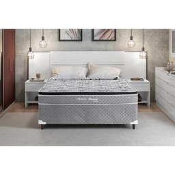 Cama Box Conjugada Casal Nature Bambu com Pillow Inn e Molas Bonnel 56x138x188cm Herval - 3