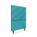 Ver imagem 3 de Cabeceira Estofada Queen Cristal 90cm Suede Azul Turquesa