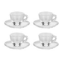 Conjunto De 4 Xícaras Chá Cristal De Chumbo Daisy 170ml - 2