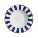 Ver imagem 1 de Conjunto com 6 Pratos Fundo Stripe Azul Ø25cm Alleanza Cerâmica