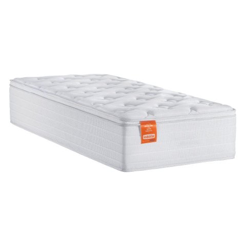 Colchão Solteiro Molas Ensacadas Real Pillow Top 88x188x27cm Branco Inducol até 130kg por Pessoa