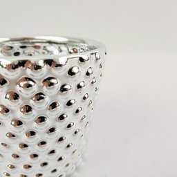 Vaso Prata 7x8x8cm Cachepot Decoração Bolinha - 5