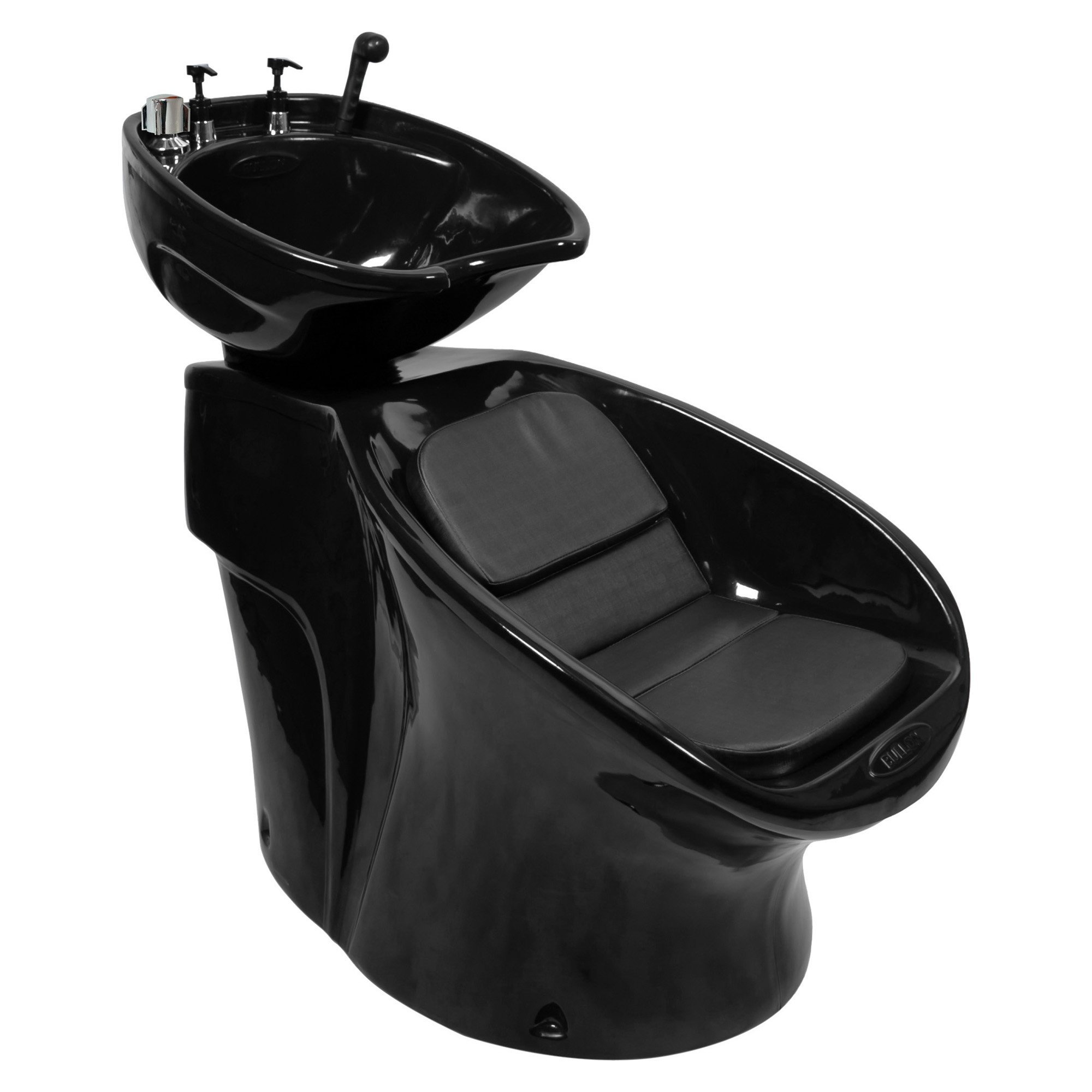 Lavatório Neon Shampoo + Cadeira Lotus Reclinável + Carrinho Auxiliar - Preto - 220 - 3