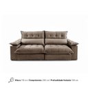 Ver mais imagens de Sofá Retrátil e Reclinável Molas Ensacadas 2,30m Orquídea Vivaro Decor Suede Capuccino