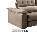 Ver imagem 6 de Sofá Retrátil e Reclinável Molas Ensacadas 2,30m Orquídea Vivaro Decor Suede Capuccino