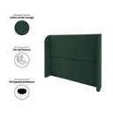 Ver imagem 2 de Cabeceira Casal Estofada Ideal para Cama Queen 160cm Linho - Verde