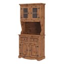 Ver imagem 1 de Cristaleira 4 Portas e 2 Gavetas Madeira Maciça Carvalho:carvalho
