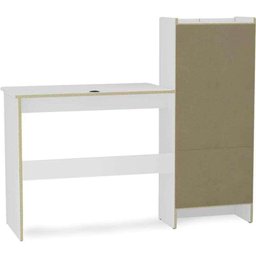 Mesa para computador com armário Manaus - Politorno - Branco - 7