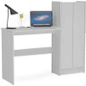 Mesa para computador com armário Manaus - Politorno - Branco - 1