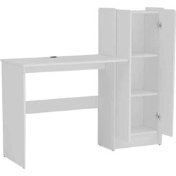 Mesa para computador com armário Manaus - Politorno - Branco - 4