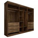 Ver imagem 4 de Guarda-roupa Casal Madalena 6 Portas 6 Gavetas 100% Mdf - Panorama Móveis