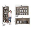 Ver imagem 3 de Kit de Cozinha Completa 3 Peças Connect (2 Armários + 1 Cristaleira) CPT17 Duna/Cristal - Henn