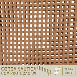 4 Espreguiçadeiras Catar 4 Mesas Garden Corda Náutica Trama Terra Cota - 6