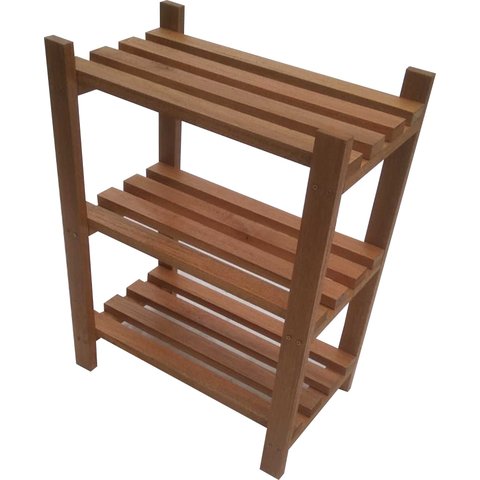 Estante Modular 3 Prateleiras Madeira Maciça 65x50x29 Cm Pintada Neonx:osmocolor Imbuia Semi Tran