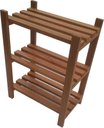 Ver imagem 1 de Estante Modular 3 Prateleiras Madeira Maciça 65x50x29 Cm Pintada Neonx:osmocolor Imbuia Semi Tran
