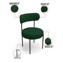Ver imagem 3 de Cadeira Sala de Jantar Margara Kit 4 em Aço Preto Bouclê D03 - D'Rossi