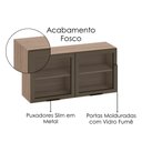 Ver imagem 4 de Armario Aereo 120 cm 2 Portas Vidro Etna Carvalho Oak Off White Poliman