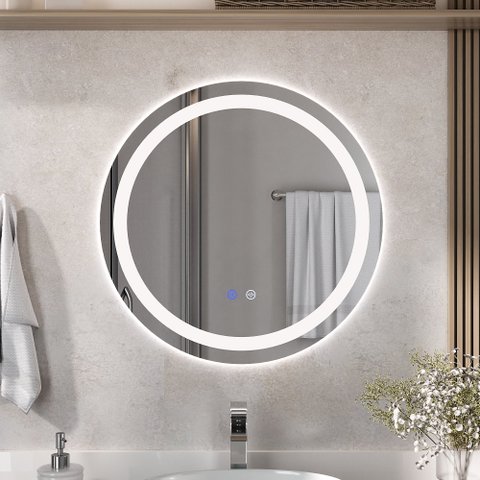 Espelho Juliana Redondo 60cm com Led e Desembaçador - Fabribam Único
