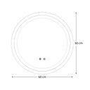 Ver imagem 3 de Espelho Juliana Redondo 60cm com Led e Desembaçador - Fabribam Único