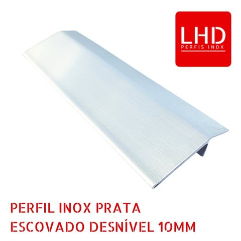 Perfil Desnível, Aço Inox 304, Escovado, 10 Mm - 40 X 2980 Mm