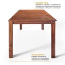 Ver imagem 6 de Conjunto Mesa e 6 Cadeiras de Madeira Maciça Área Gourmet Paris
