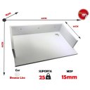 Ver imagem 2 de Prateleira Suporte para Microondas Forno Airfryer Impressora Mdf 15mm 60x40x11 - Branco