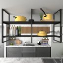 Ver imagem 2 de Prateleira industrial cozinha suporte para prateleira industrial nicho industrial nichos para