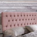 Ver imagem 2 de Painel Cabeceira Dubai para cama box-1,28 Mt-Veludo Rosa