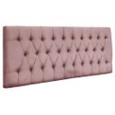 Ver imagem 1 de Painel Cabeceira Dubai para cama box-1,28 Mt-Veludo Rosa