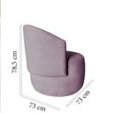 Ver mais imagens de Kit Namoradeira + 2 Poltronas Decorativa Beatriz Orgânica Veludo Rosê