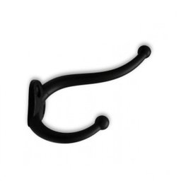 Kit 10 Cabide Gancho Duplo Grande Preto Ref. 6102 - Loth - 1