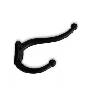 Kit 10 Cabide Gancho Duplo Grande Preto Ref. 6102 - Loth