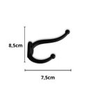 Ver imagem 2 de Kit 10 Cabide Gancho Duplo Grande Preto Ref. 6102 - Loth