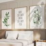 Quadro Decorativo 3 Telas Só o Bem Fica Diversos Tamanhos - 1