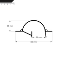 Ver imagem 3 de Perfil de Led Aluminio Embutir Gesso Luz Indireta no Frame 1 Metro