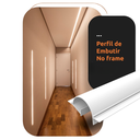 Ver imagem 7 de Perfil de Led Aluminio Embutir Gesso Luz Indireta no Frame 1 Metro