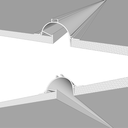 Ver imagem 6 de Perfil de Led Aluminio Embutir Gesso Luz Indireta no Frame 1 Metro