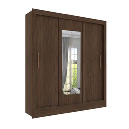 Guarda Roupa Casal 3 Portas Correr e 4 Gavetas C/ Espelho Valencia Tcil Tcil Móveis Roupeiro Valenci - 1