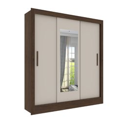 Guarda Roupa Casal 3 Portas Correr e 4 Gavetas C/ Espelho Valencia Tcil Tcil Móveis Roupeiro Valenci - 2