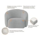 Ver imagem 6 de Kit Sofá 3 Lugares 200cm e Poltrona Orgânico Luxo Recepção Sala de Estar e Tv Amore Bouclé
