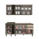 Ver mais imagens de Cozinha Compacta 6 Peças para Pia Lora 8 Portas 5 Prateleiras MDF Duna-Cristal Casa 812