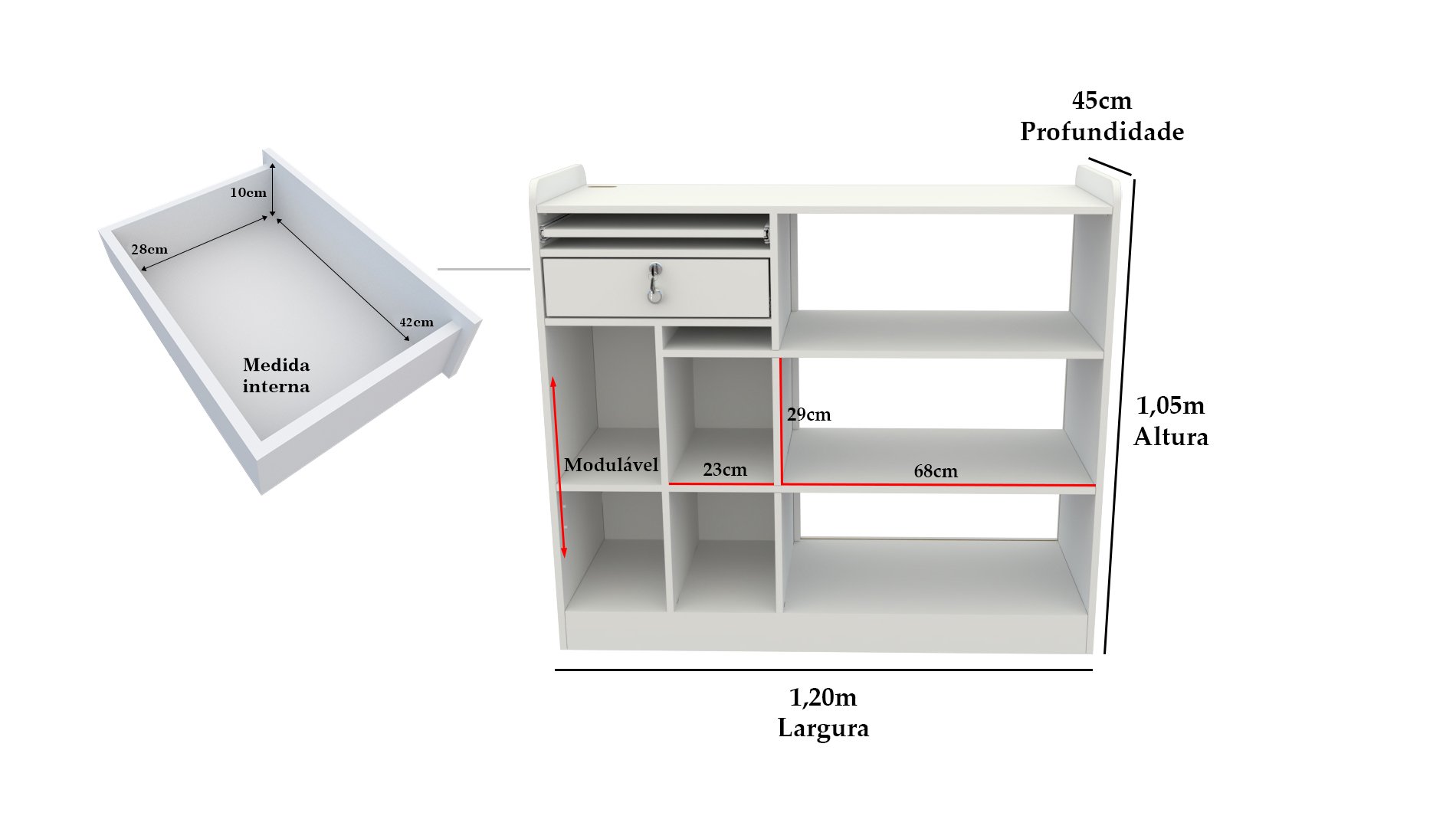 Balcão Caixa Vitrine M5 Esquerdo Mdf Atendimento Loja,valet - 6