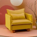 Ver imagem 1 de Poltrona com Pé Bolinha Sôma CabeCasa MadeiraOriginals Amarelo Mostarda