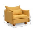 Ver imagem 4 de Poltrona com Pé Bolinha Sôma CabeCasa MadeiraOriginals Amarelo Mostarda