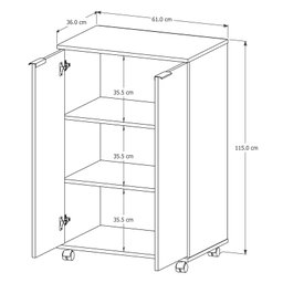 Armário Multiuso Pratic para Lavanderia Branco - 4