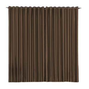 Cortina oxford tecido 3,00x2,50 Para Varão Simples:Marrom-escuro
