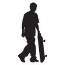 Ver imagem 1 de Adesivo Decorativo Skate Porta Sk8 Parede:preto