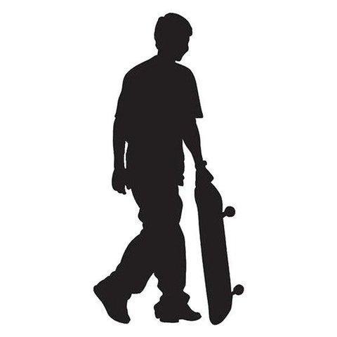 Adesivo Decorativo Skate Porta Sk8 Parede:preto
