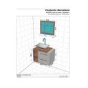 Ver imagem 3 de Gabinete Armário Banheiro com Espelho Barcelona Preto Branco