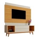 Ver imagem 1 de Rack com Painel Delux 1.8 Off White com Nature - Moveisaqui